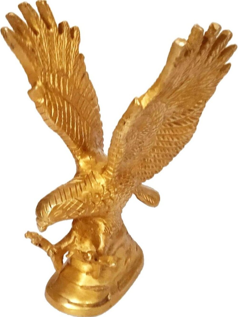 Elegant Brass Golden Eagle Hawk Statue | Stunning Home & Office Décor Showpiece